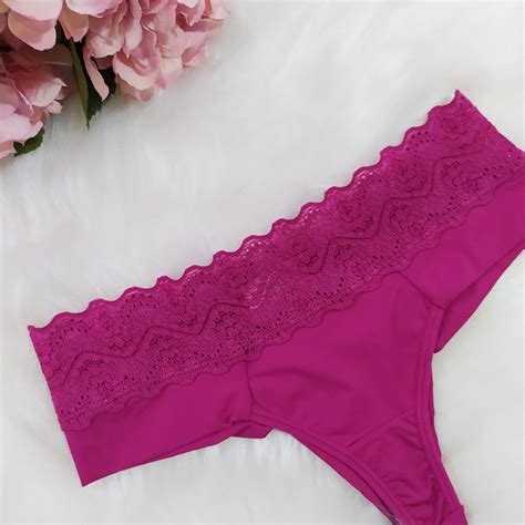 Calcinha Fio Duplo Cós em Renda Gardens Lingerie