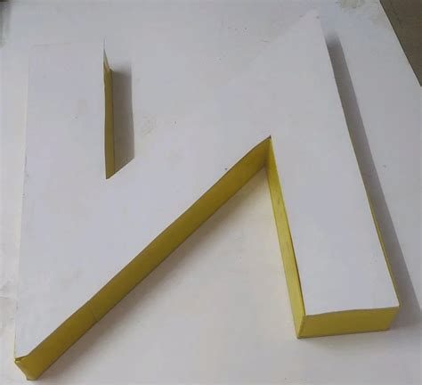 White N Shape 12mm Acrylic LED Letter For Lightning 15x8 Inch Lxw At