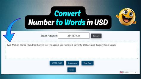 Number To Words In Usd Convert Number Into Words Amount To Words In Usd