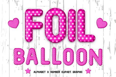 Pink Foil Balloon Alphabet Clipart Grap Graphic By Taita Digital