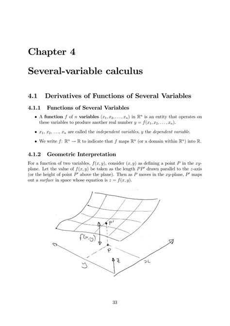 PDF Chapter 4 Several Variable Calculus Mathematics At Leedsdjread