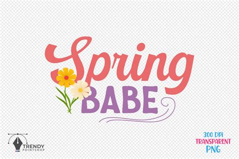 Spring Babe Retro Spring SVG Design Graphic By TrendyPointShop Creative Fabrica