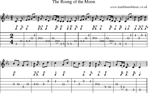 Guitar Tab And Sheet Music For The Rising Of The Moon