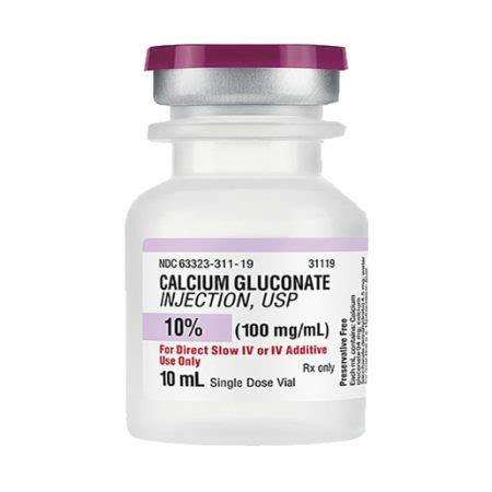 calcium gluconate  ml injection medi market english