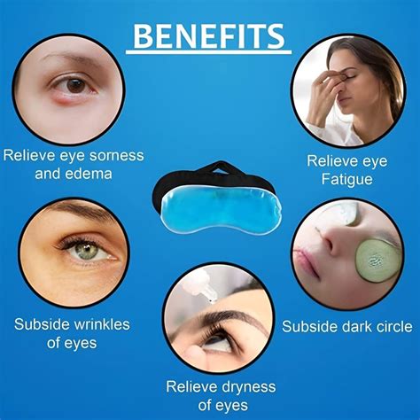 cooling gel relaxing eye sleep mask  dark circles dry eyes cooling