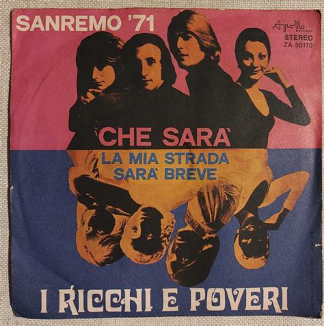 レア オリジナル イタリア盤 リッキ エ ポーヴェリ ケ サラ Ricchi e Poveri Che sar SANREMO 71