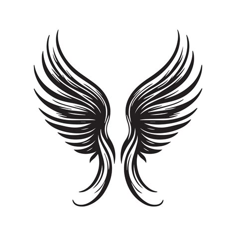 AI generated Angel wing silhouette vector illustration 41947194 Vector