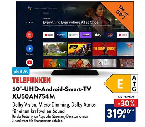 Telefunken Uhd Android Smart Tv Xu An M Angebot Bei Aldi Nord