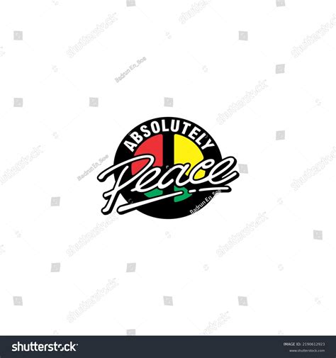 Vector Lettering Peace Logo Background Absolutely Stock Vector (Royalty ...