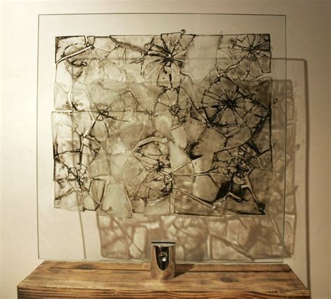 Broken Glass Art 1682 Black And White Original