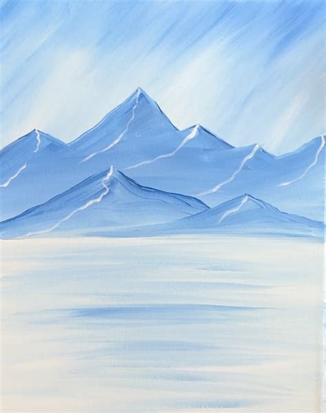 Snowy Mountain Scene - Acrylic Painting Tutorial - Tracie Kiernan ...