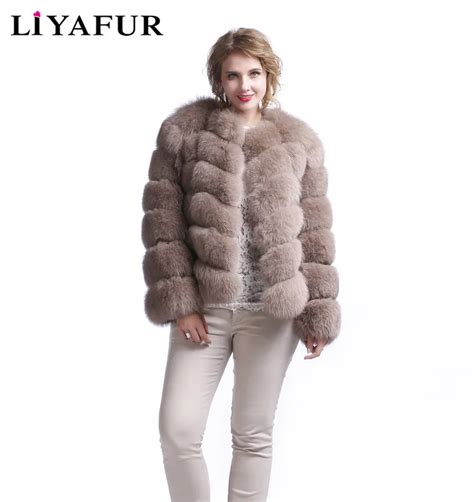 Aliexpress Buy LIYAFUR New Women S Real Genuine Fox Fur Cropped