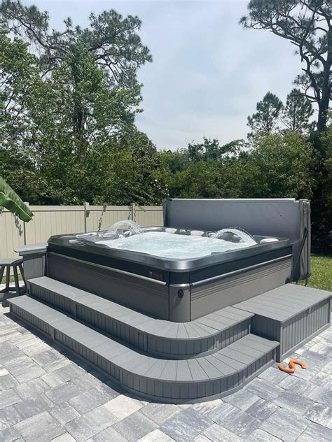 Vevor Hot Tub Handrail Lbs Capacity Spa Side Handrail Slide Under Base Spa Steps Hot Tub