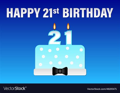 21st birthday boy Royalty Free Vector Image - VectorStock