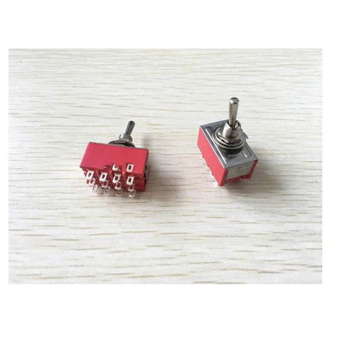 2pcs AC 250V 2A 125V 6A ON Off ON 3 Position 4P2T 4PDT 12 Pins Toggle