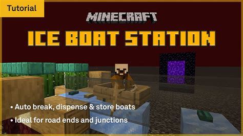 Minecraft Ice Boat Road Docking Station Over World Or Nether Java