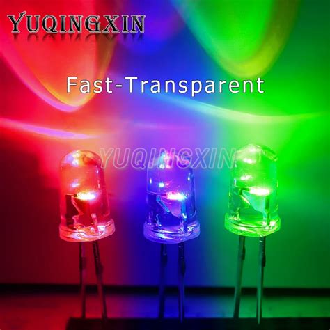 Pcs F Mm Fast Slow Rgb Flash Red Green Blue Rainbow Multi Color