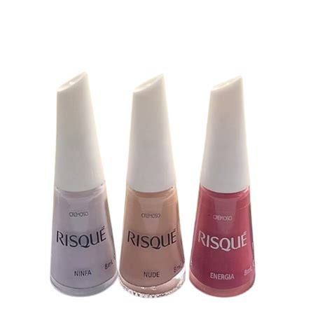 Kit 3 Esmaltes Hipoalergênicos Risque Tons De Nude Shopee Brasil