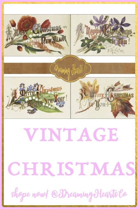 Vintage Victorian Christmas Postcards for Your Junk Journal, Vintage ...