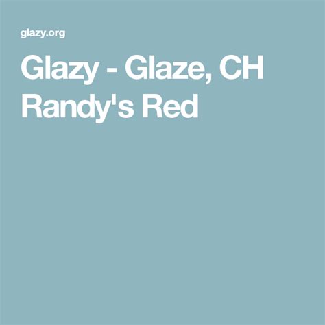 Glazy Glaze CH Randy S Red Anna Green Black Mirror Glaze