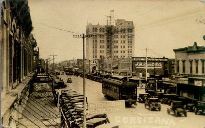 Downtown Corsicana with Interurban Station