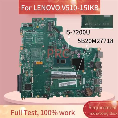 Placa base para portátil LENOVO V510 15IKB 5B20M27718 DA0LV6MB6F0