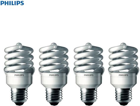 Philips Led Energy Saver Compact Fluorescent T2 Twister Lightbulb 4 Pack