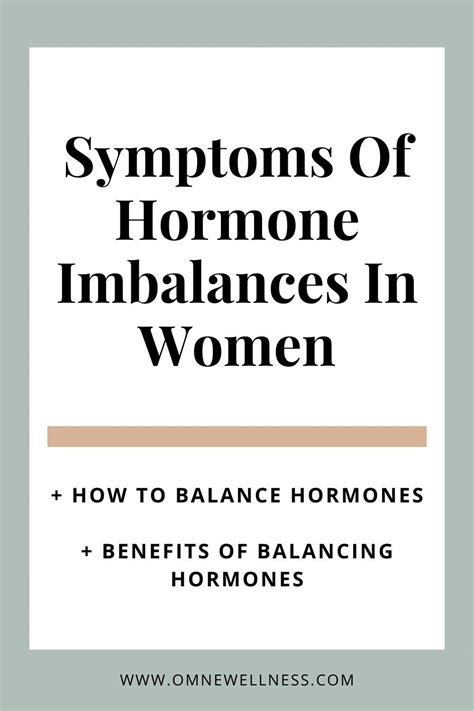 Symptoms of hormone imbalances in women – Artofit