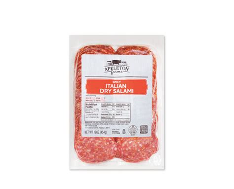 Original Or Spicy Sliced Italian Dry Salami Appleton Farms Aldi Us