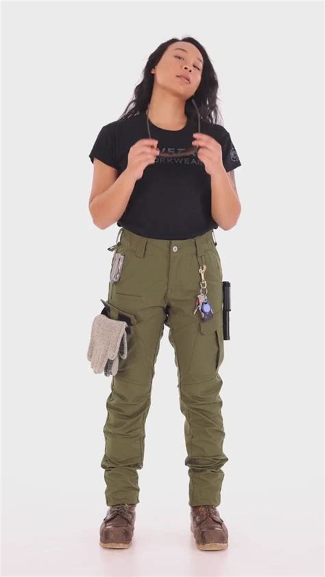 Womens Elastic Navy Cargo Pant Dovetail Workwear