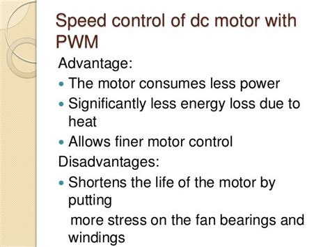 Speed control of dc motor using pulse width modulation