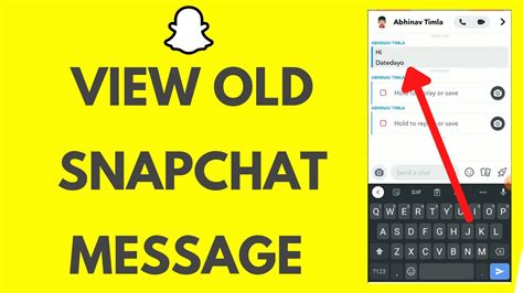 How To View Old Snapchat Messages Youtube