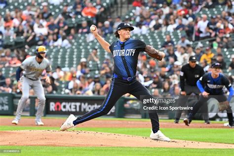 Detroit Tigers Pitcher Reese Olson Pitches In The First Inning During