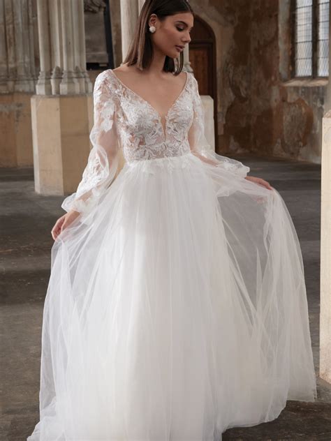 River de Justin Alexander robe de mariée longue princesse manches