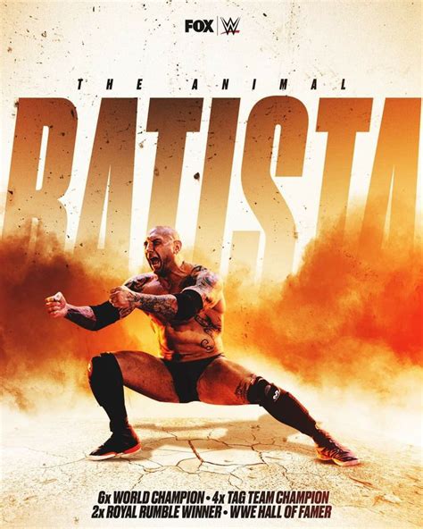 Pin By Melissa A Klein On Dave Batista 📽️🎟️🎞️🎬🎥 Wrestling Posters Royal Rumble Hall Of Famer