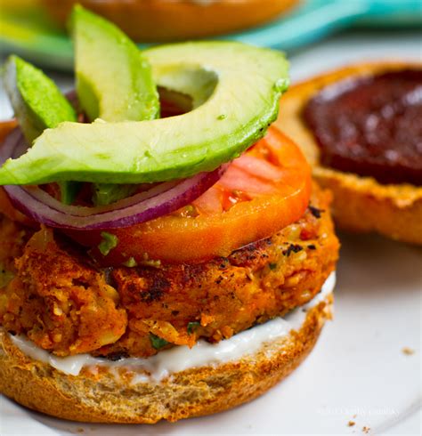 Spin On Sweet Potato Veggie Burgers Bbq Peanut Vegan Recipe