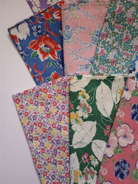 Vintage All Feedsack Flour Sack Fabric Pieces Quilting Bundle Of 11 EBay