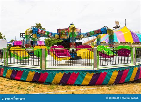 Spinning Ride At County Fair Stock Photo Image Of Turns County 93833684