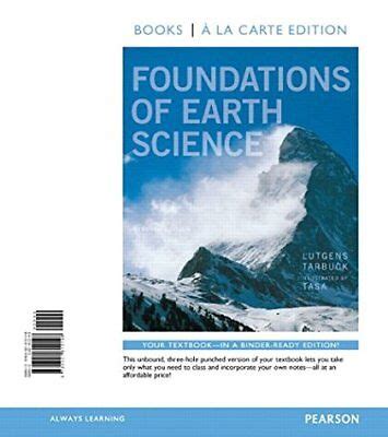 Foundations Of Earth Science By Frederick K Lutgens Loose Leaf