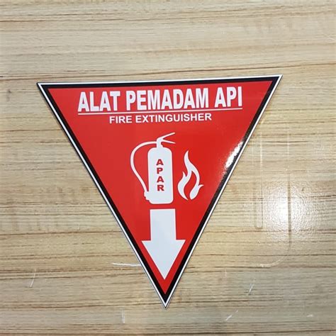 Jual Sign Sticker K3 Alat Pemadam Api Stiker Segitiga Ukuran 15x15cm