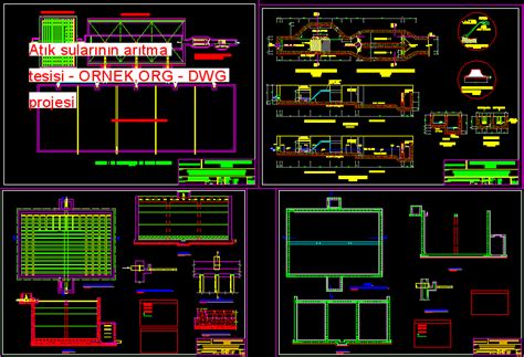 Proje Sitesi Atık sularının arıtma tesisi Autocad Projesi