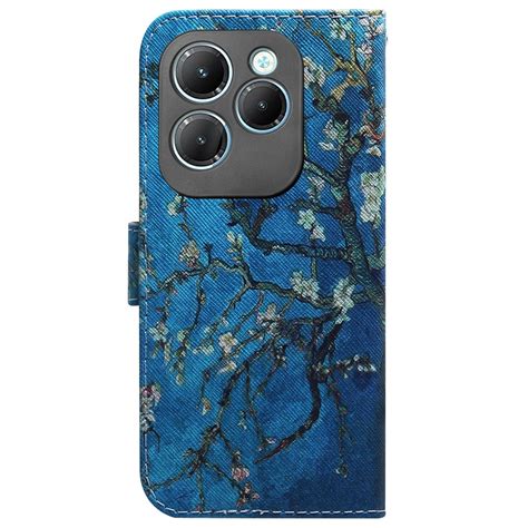 For Infinix Hot 40 40 Pro Coloured Drawing Flip Leather Phone Case Apricot Alexnld