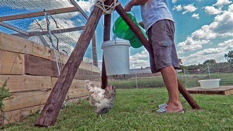 Quick And Easy Hanging Chicken Waterer Youtube