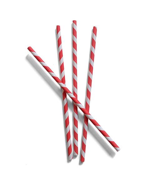 Red And White Striped Straws X 250 Glasslines