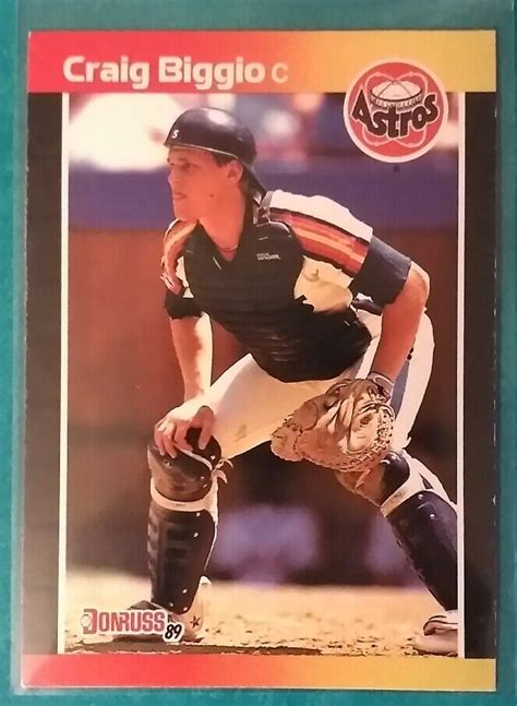 Donruss Craig Biggio Rookie Houston Astros Rc Hall Of Fame