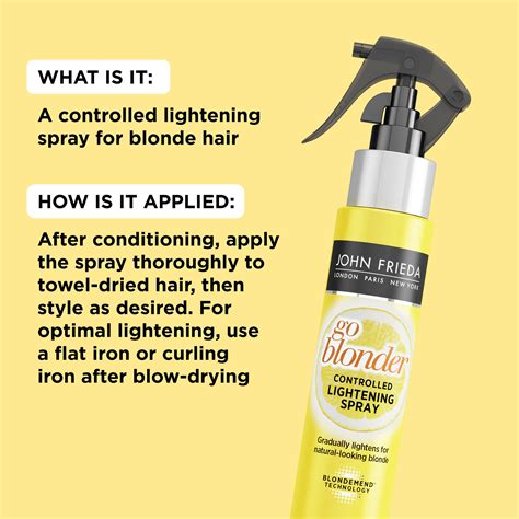 John Frieda Sheer Blonde Go Blonder Controlled Lightening Spray Buy