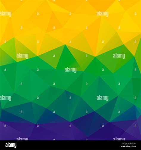 Abstract polygon background. Brazil flag colors. Vector Stock Photo - Alamy