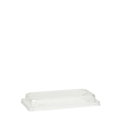 Clear PET Lid, fits #4 Sushi Tray (500 / case) - Eco-pliant