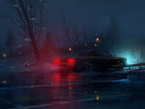 Free download | HD PNG car night snow light 4k wallpaper | TOPpng