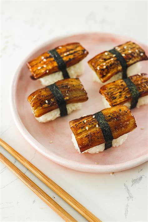 Vegan Eel Sushi Recipe With Homemade Unagi Sauce Veggiekins Blog